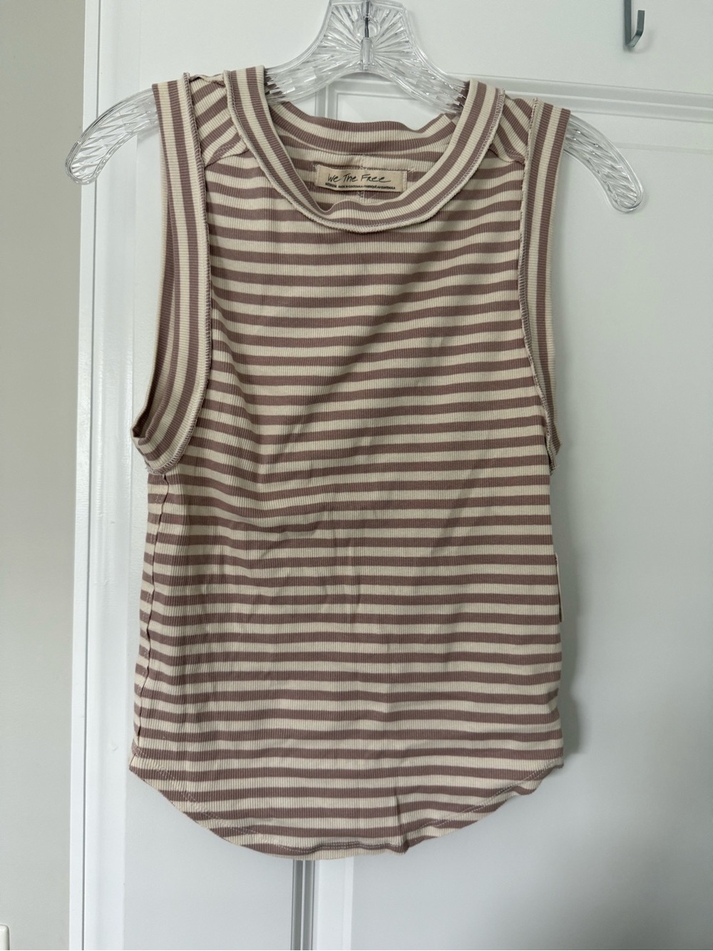 Free people Striped Sleeveless Tank Top - Beige & Cream by We The Free